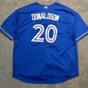 Toronto Blue Jays #20 Josh Donaldson Baseball Jersey Men's SZ: 56 Blue Home